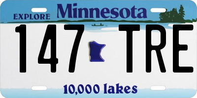 MN license plate 147TRE