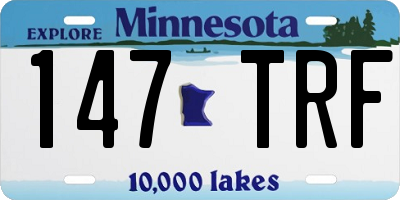 MN license plate 147TRF