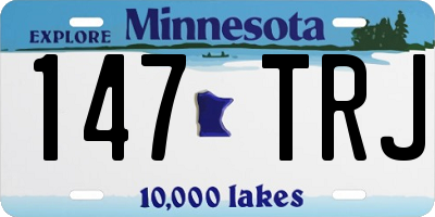 MN license plate 147TRJ
