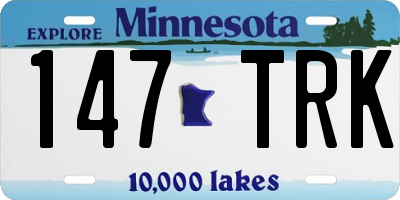 MN license plate 147TRK