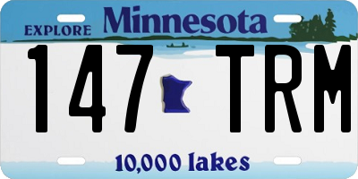MN license plate 147TRM