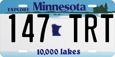 MN license plate 147TRT