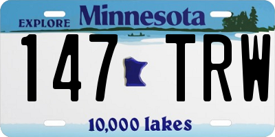 MN license plate 147TRW