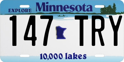 MN license plate 147TRY