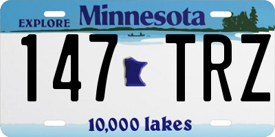 MN license plate 147TRZ