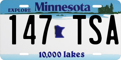 MN license plate 147TSA