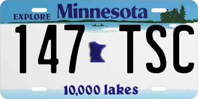 MN license plate 147TSC