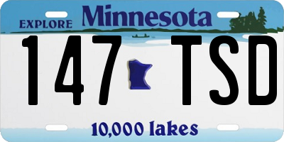 MN license plate 147TSD