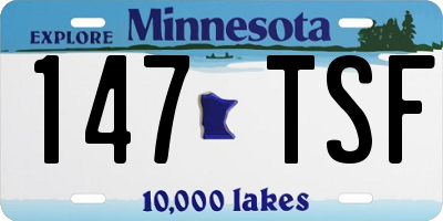 MN license plate 147TSF