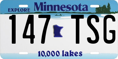 MN license plate 147TSG