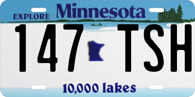 MN license plate 147TSH
