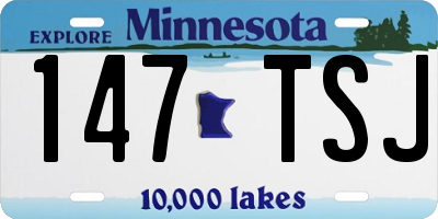 MN license plate 147TSJ
