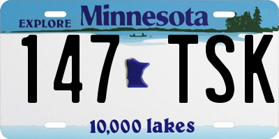 MN license plate 147TSK