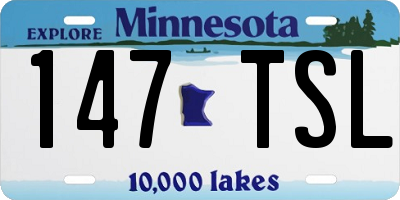 MN license plate 147TSL
