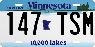 MN license plate 147TSM