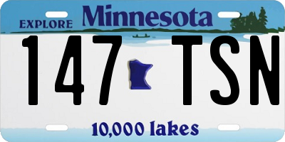 MN license plate 147TSN