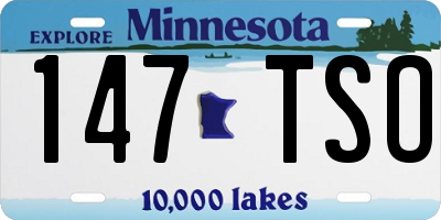 MN license plate 147TSO