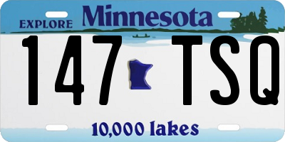 MN license plate 147TSQ