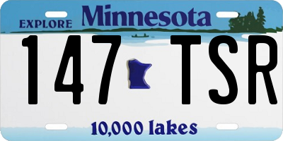 MN license plate 147TSR