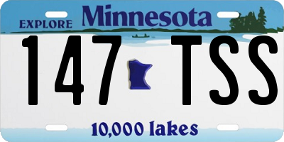 MN license plate 147TSS