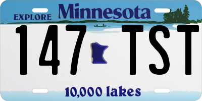 MN license plate 147TST