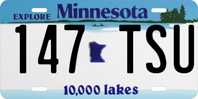 MN license plate 147TSU