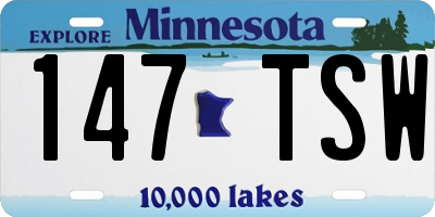 MN license plate 147TSW