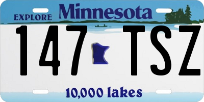 MN license plate 147TSZ