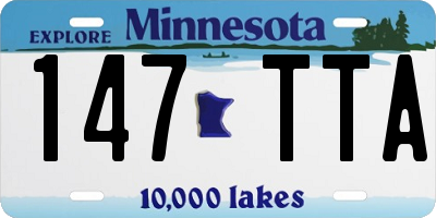 MN license plate 147TTA