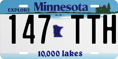 MN license plate 147TTH