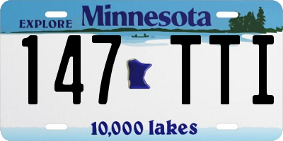 MN license plate 147TTI