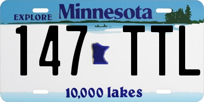 MN license plate 147TTL