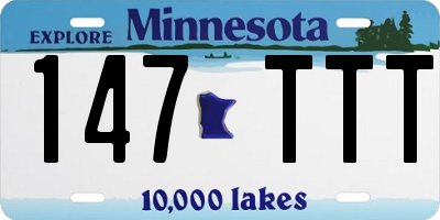 MN license plate 147TTT