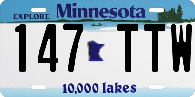 MN license plate 147TTW