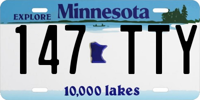 MN license plate 147TTY