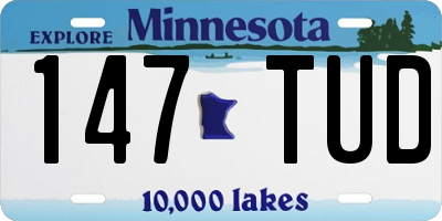 MN license plate 147TUD
