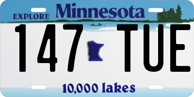 MN license plate 147TUE