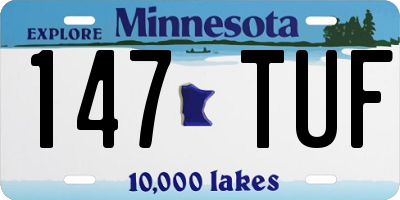 MN license plate 147TUF