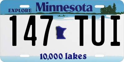 MN license plate 147TUI