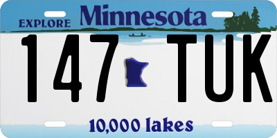 MN license plate 147TUK