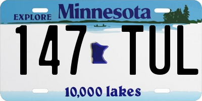 MN license plate 147TUL