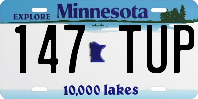 MN license plate 147TUP