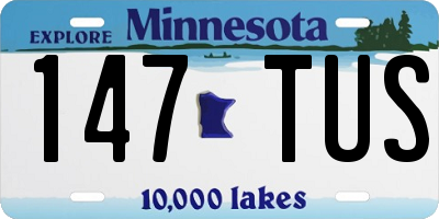 MN license plate 147TUS