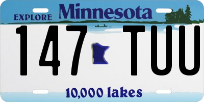 MN license plate 147TUU
