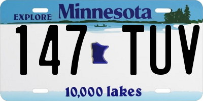 MN license plate 147TUV