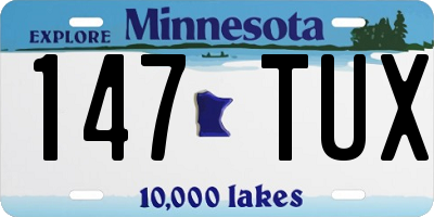 MN license plate 147TUX