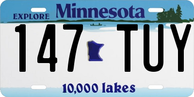 MN license plate 147TUY