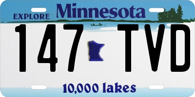 MN license plate 147TVD