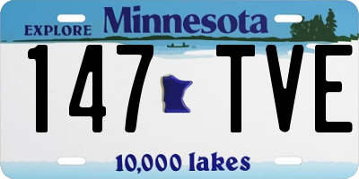 MN license plate 147TVE