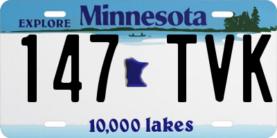 MN license plate 147TVK